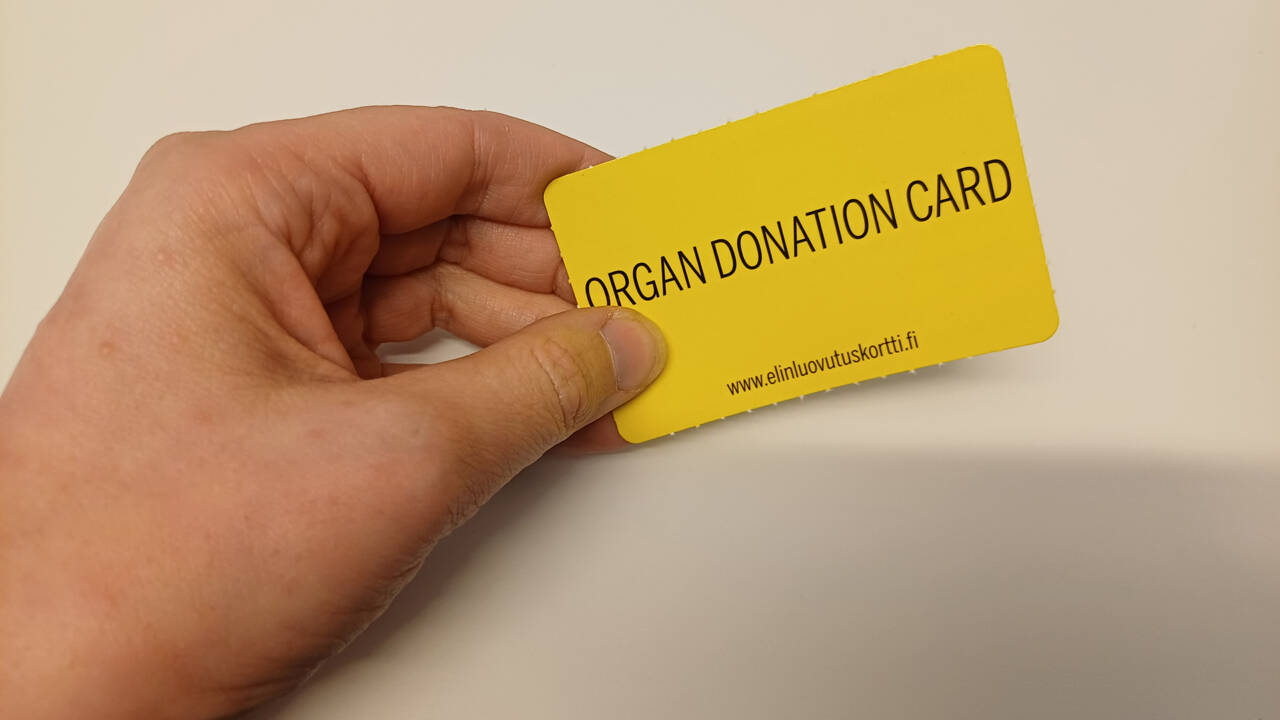 organ donation card